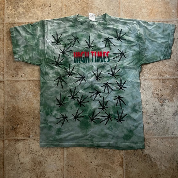 Other - High Times Green Tie-Dye Graphic Tee